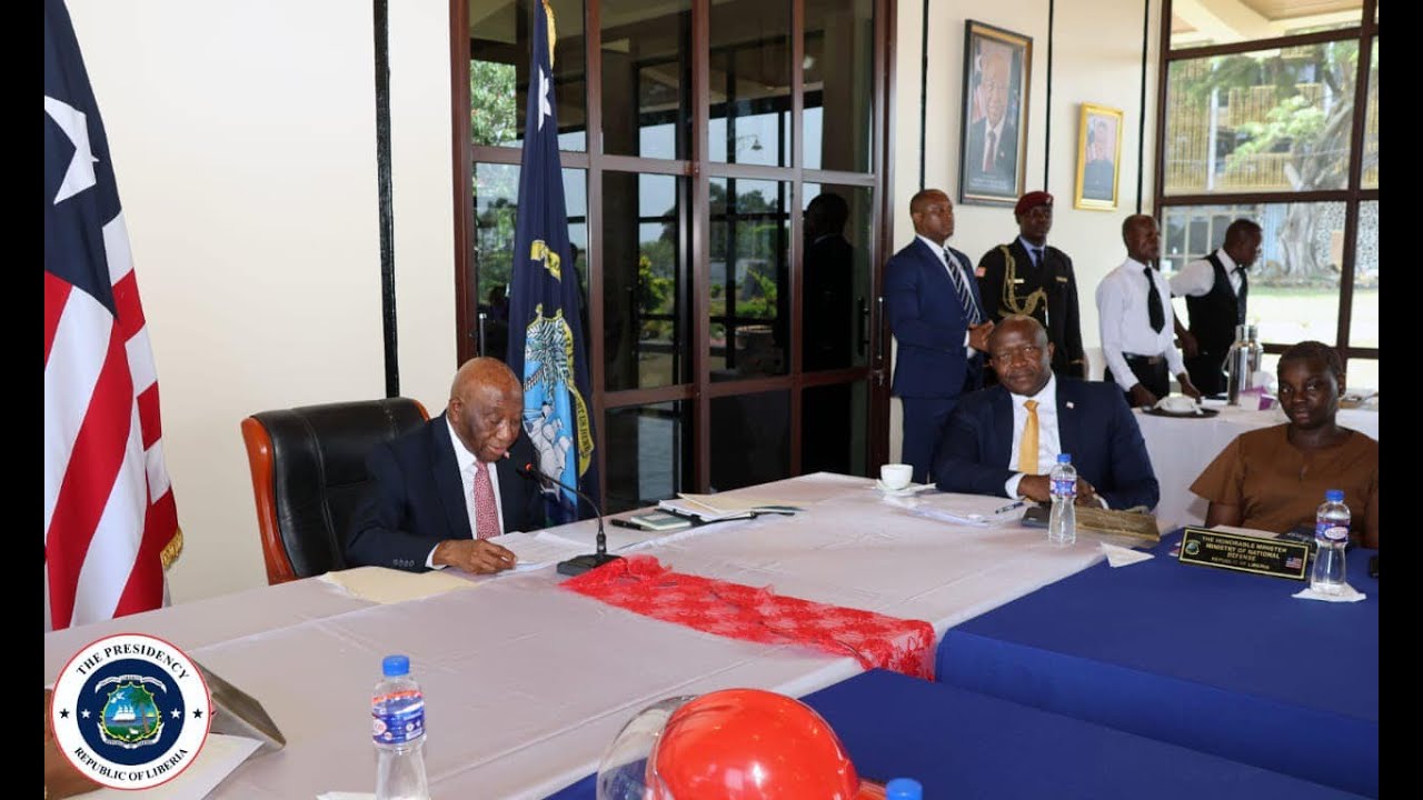 Pres Boakai Commends Public Works, Finance Ministries, and others at First Cabinet Meeting of 2025