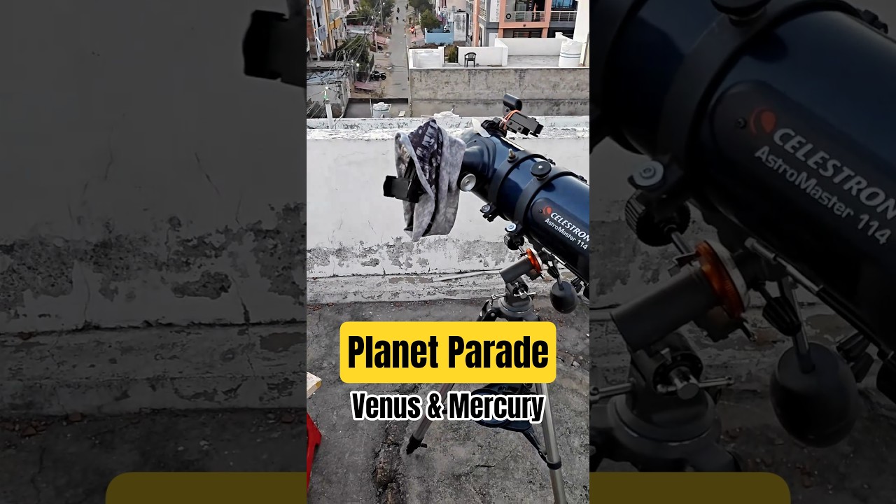 Planetary Parade of February Has Started | Mercury And Venus Telescope View #planetaryalignment