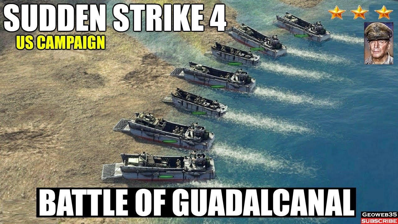 Sudden Strike 4 The Pacific War DLC | US Campaign | Battle of Guadalcanal