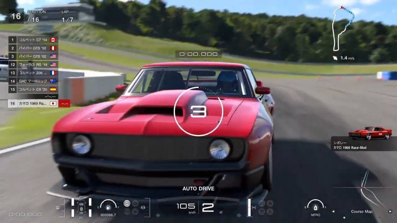 PS4 GT7 3/20ウィークリーチャレンジ「アメリカン・クラブマンカップ700（アメリカのロードカー／コンプリートカー限定）」アトランタ　7周（難易度イージー設定）