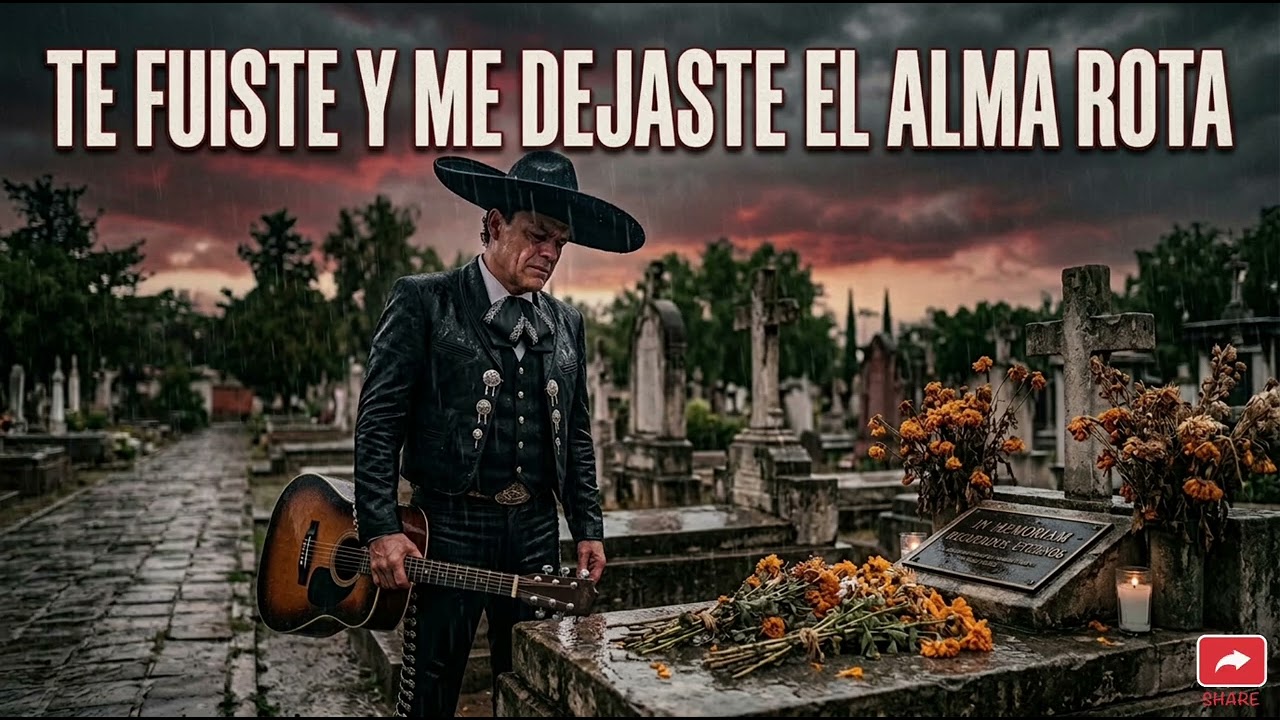 Ranchera de Luto 💔 Te Fuiste y Me Dejaste el Alma Rota | Canción Triste para Llorar
