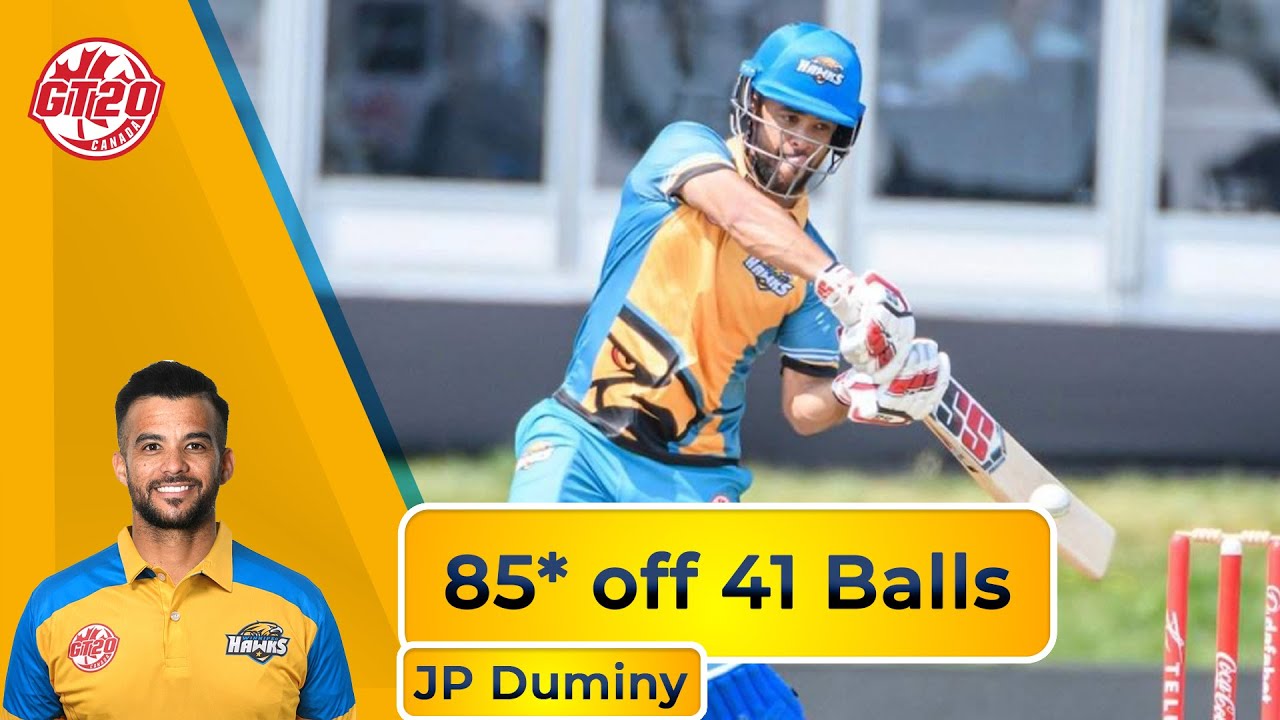 JP Duminy 85* off 41 Balls || GT20 CANADA HIGHLIGHTS || Season 2nd