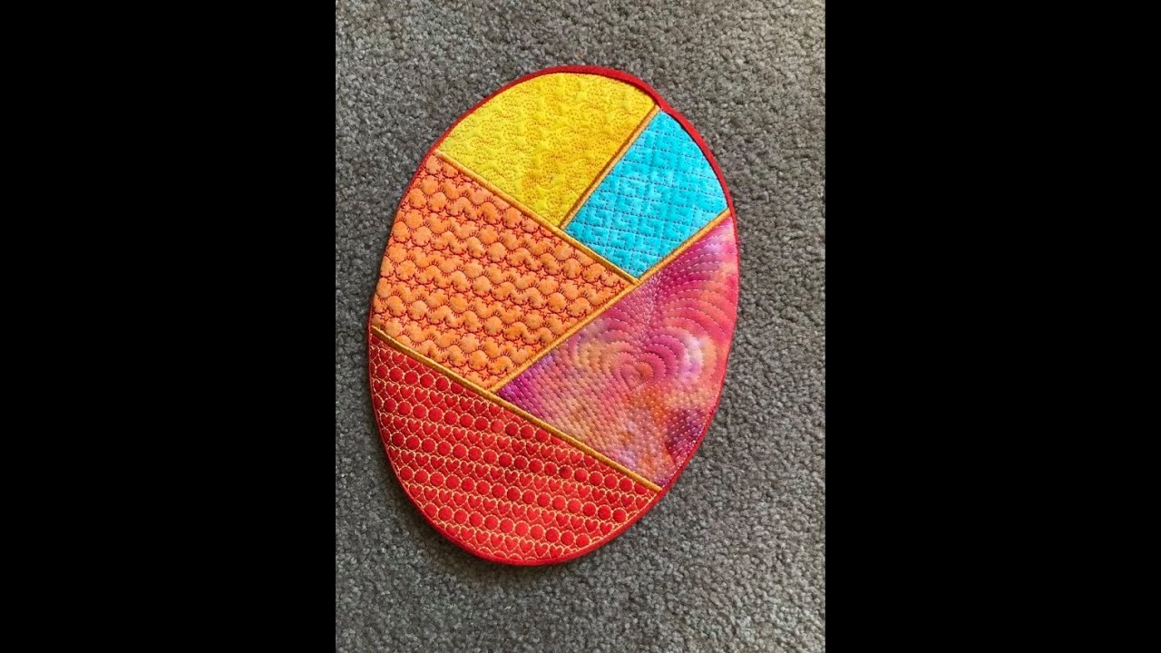 P+2 Stitching Directions for Easter Crazy Patch Mug Rug