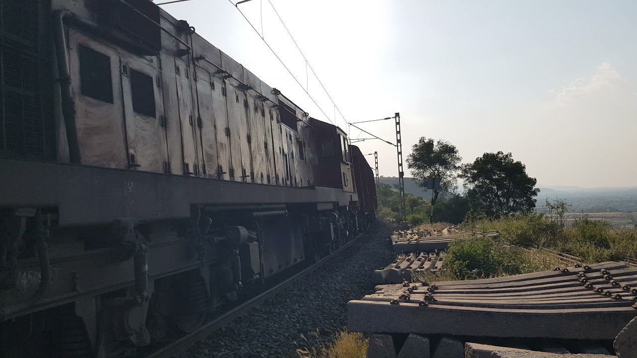 Indian Railway Freight Train With Dual Alco Locomotive
