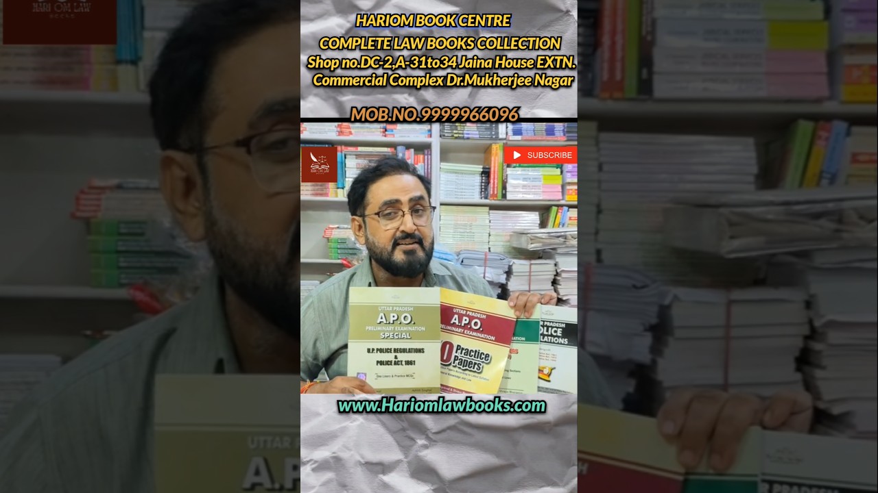 Best U.P A.P.O 2025 Preparation Combo by Samarth Agrawal @Hariomlawbooks #ytshorts #upapoaspirants