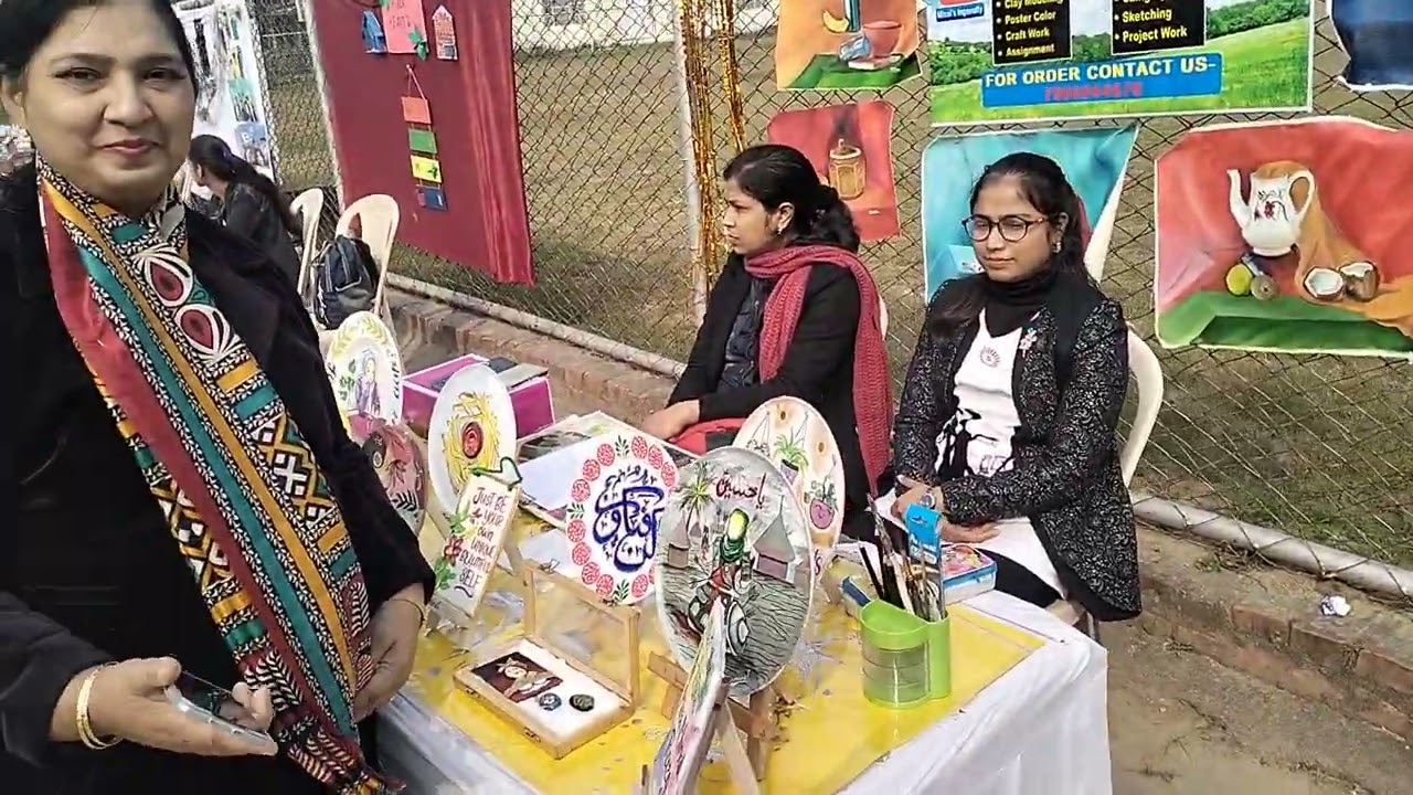 Karamt husain muslim girls p.g college me caligraphy 
