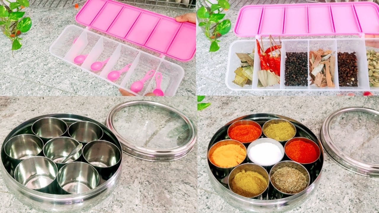 Best 2 type of Kitchen Spice/Masala Box|kitchen spice Containers#masala box#kitchen organiser