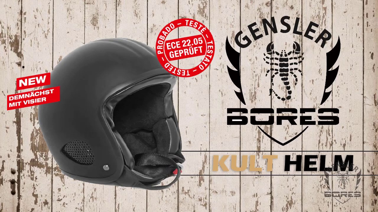 Bores Gensler Kult Helm - ECE-22.05 geprüft - Patentiertes - TWIN-SHELL-SYSTEM