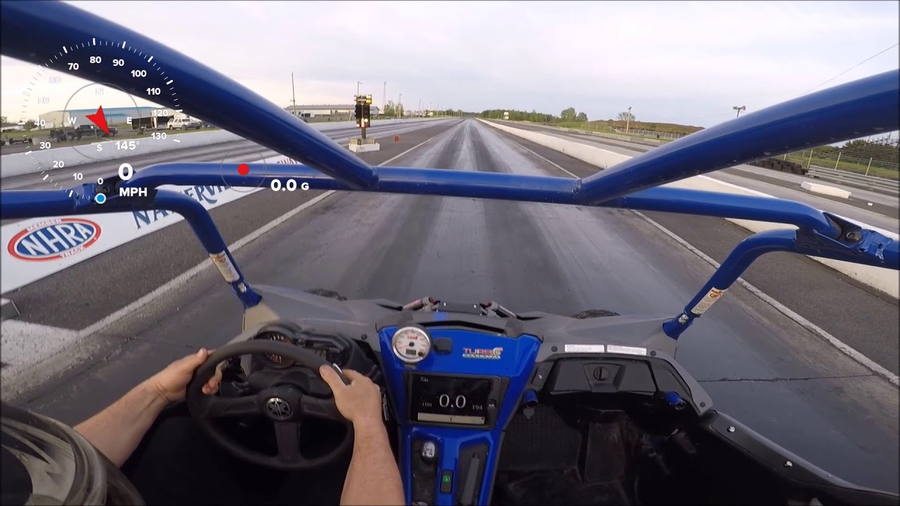 Turbo Dynamics YXZ1000R asphalt record run of 11.32 @ 111mph