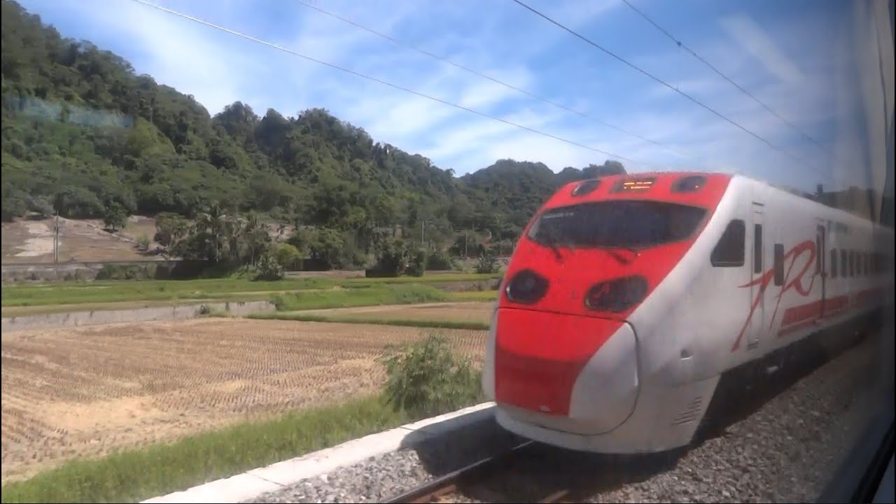 301次自強號台東站2A月台開車→山里隧道→山里站通過窗景(東正線行駛)(交會402次普悠瑪自強號)