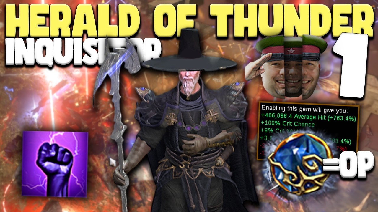 HERALD OF THUNDER JOURNEY [FROM ZERO TO HERO] PART 1 - NEW GREATER SUPPORT GEM IS OP? INQUISITOR?