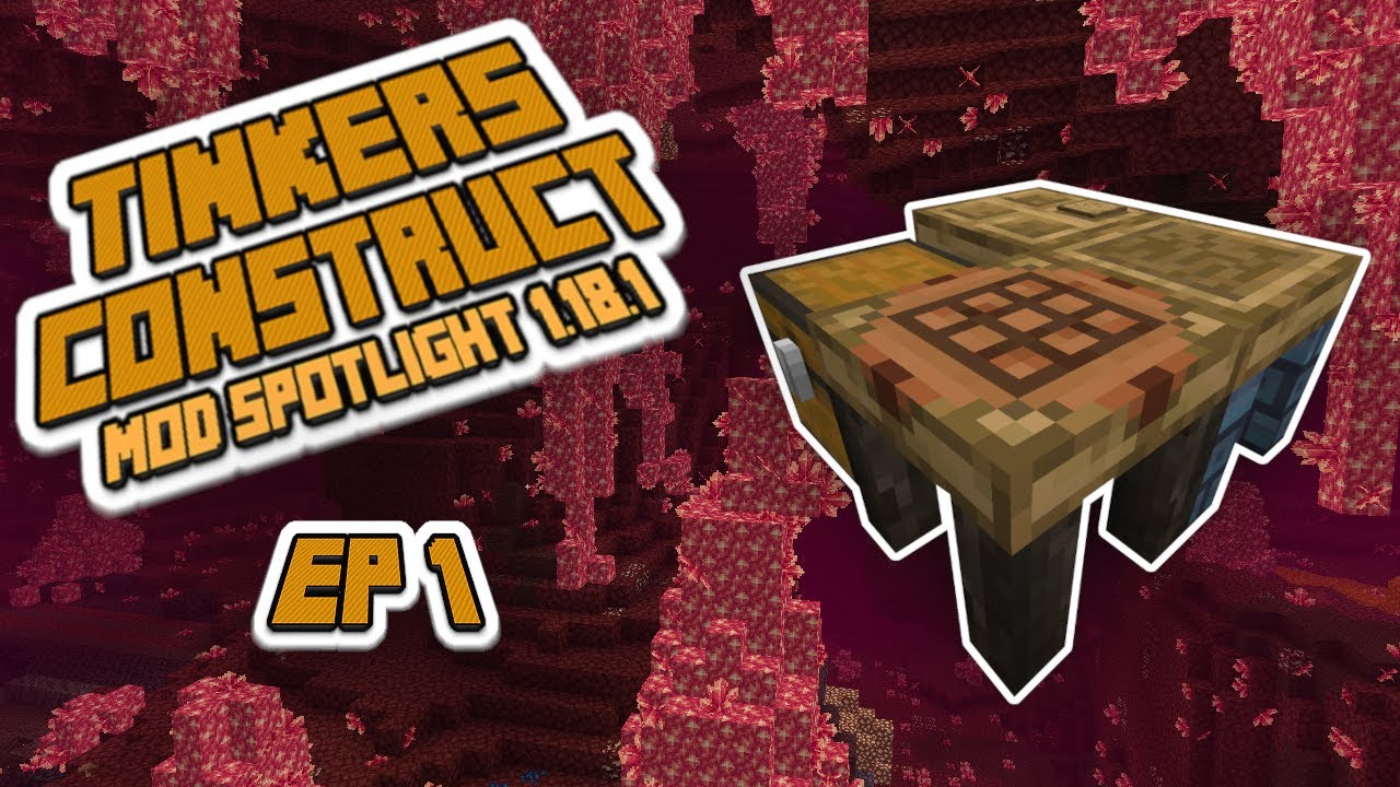 Tinkers Construct Mod Spotlight 1.18.1 EP 1 - How to Upgrade Tools! Tinkers Tables Stone Tools!