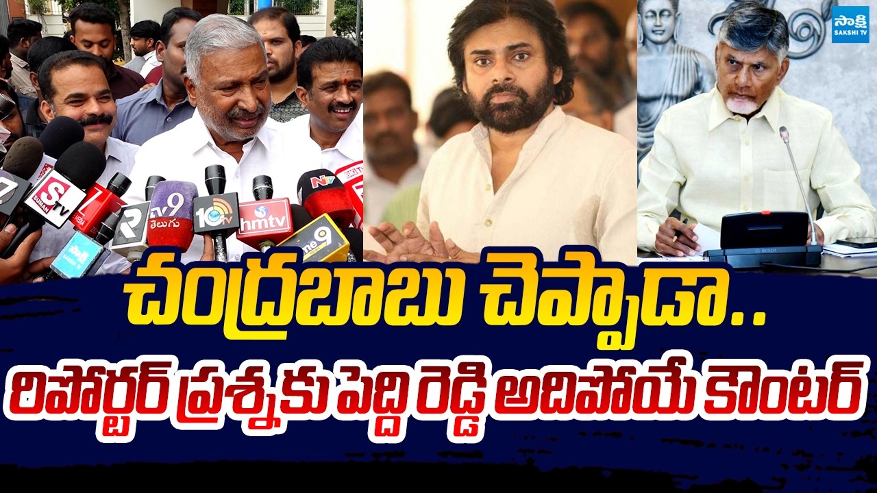 చంద్రబాబు చెప్పాడా? Peddi Reddy About Chandrababu , Pawan Kalyan | YSR | Sakshi TV Live