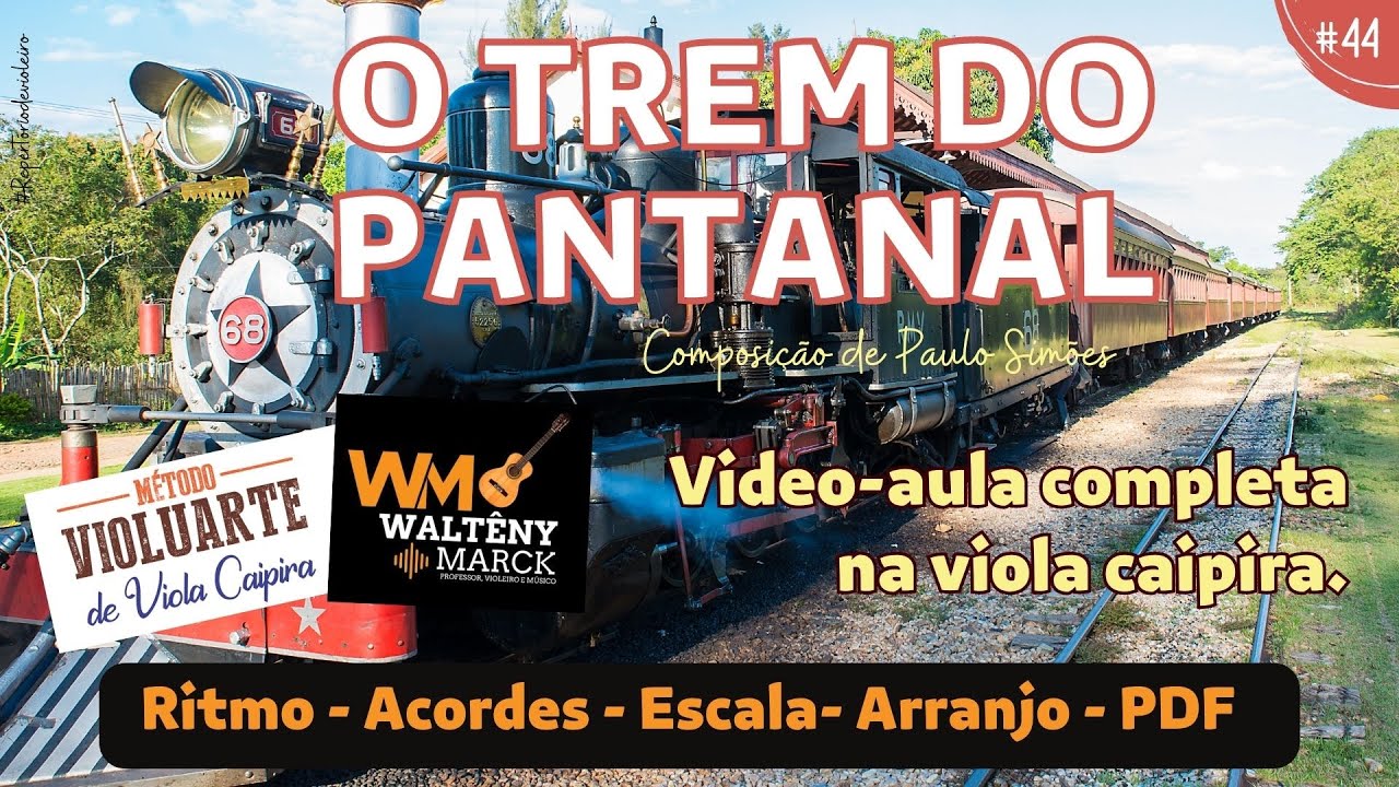 O trem do pantanal - Video aula completa para Viola - Ritmo, acordes, escala e arranjo - #44