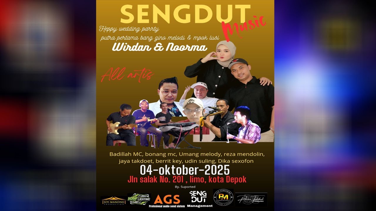 LIVE  STREAM '' SENGDUT MUSIC '' WEDING WIRDAN & NOORMA '' SABTU 4 OKTOBER 2025