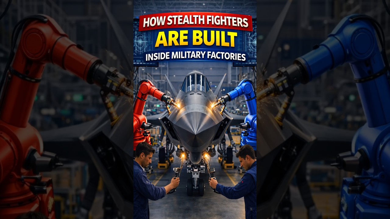 Inside America&rsquo;s Stealth Fighter Jet Factory 🇺🇸 How Fighter Jets Are Built #Shorts