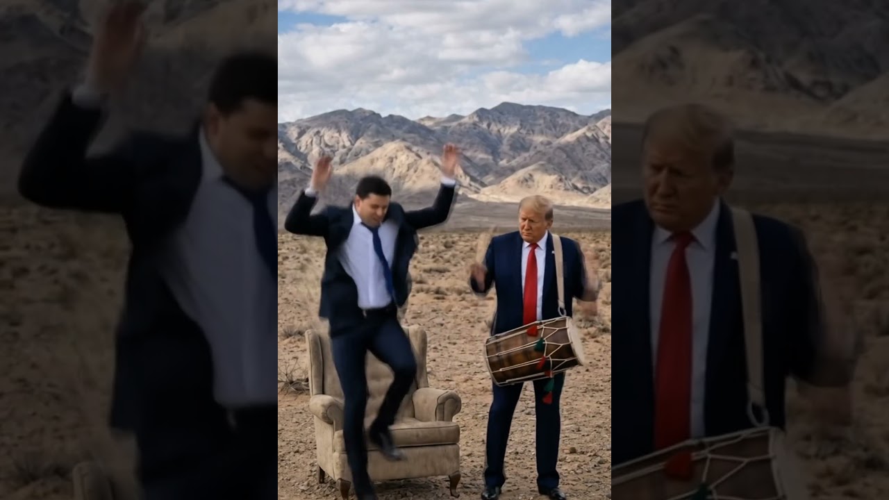 Nobody expected THIS reaction when Trump started playing&hellip;😳🤣 #usa #satire #usashorts #politicalcomedy