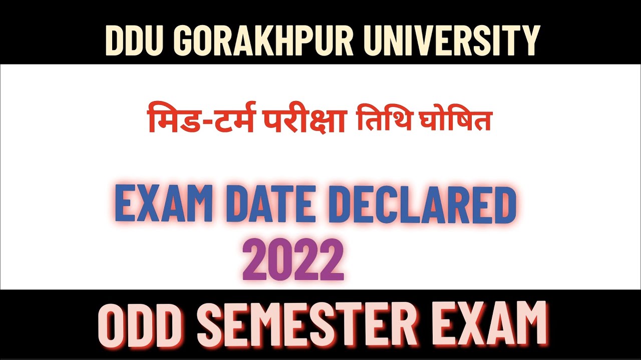 DDU ALL SEMESTER EXAM DATES 2022