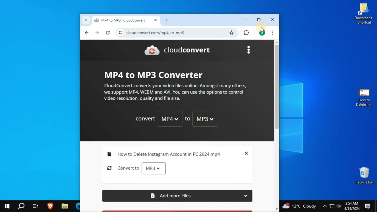 How To Convert MP4 To MP3 On Laptop/PC 2024
