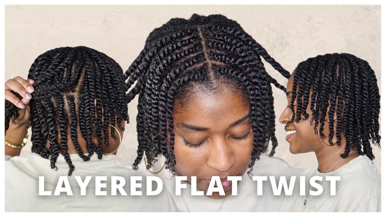 Layered Flat Twists on Natural Hair | EASY Protective Style!