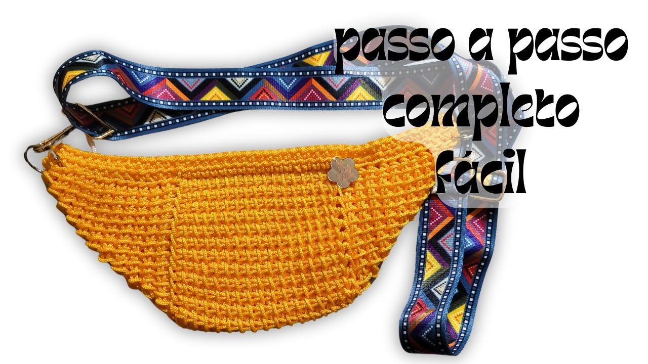 pochete croche ponto palito passo a passo @marlythibes