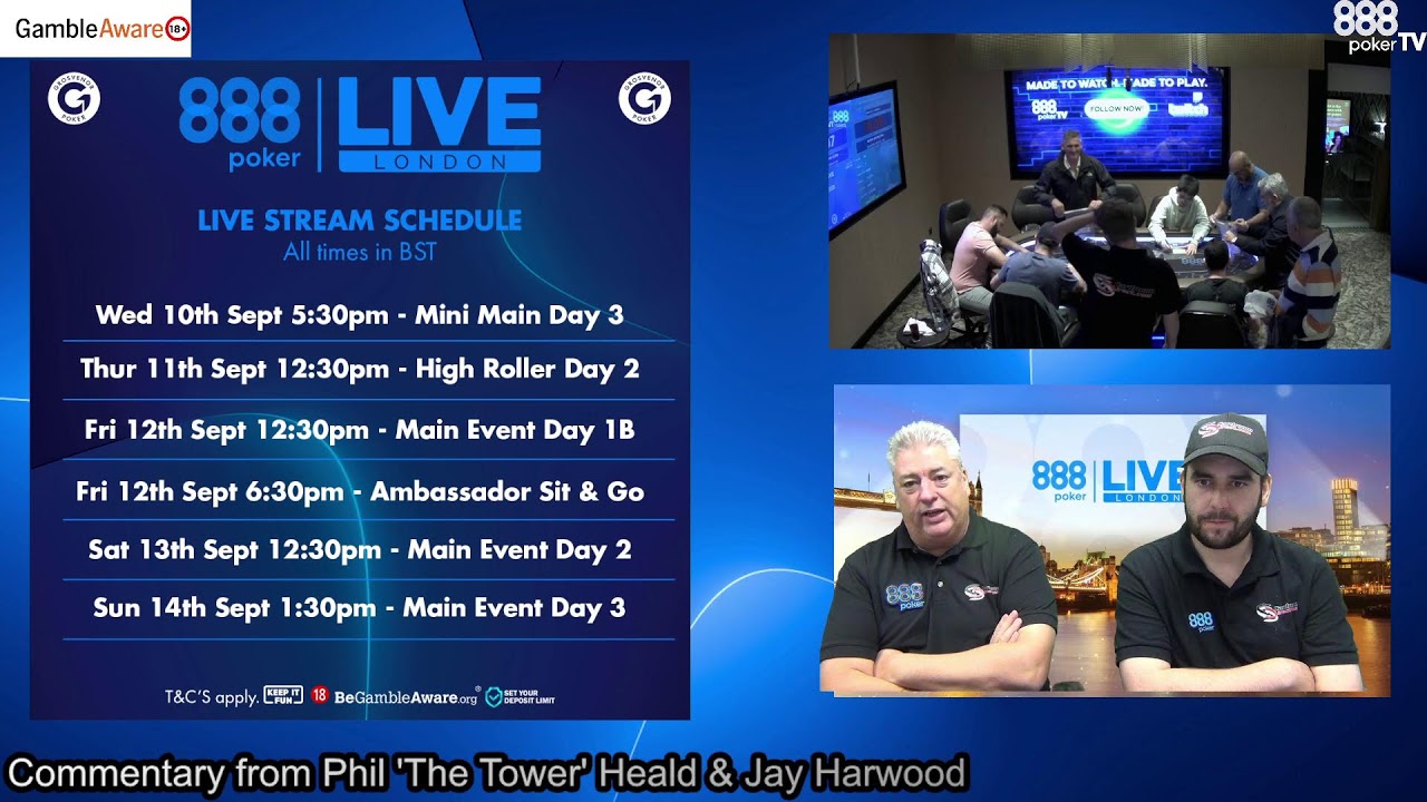 888poker LIVE London - Main Event Day 1B | 18+