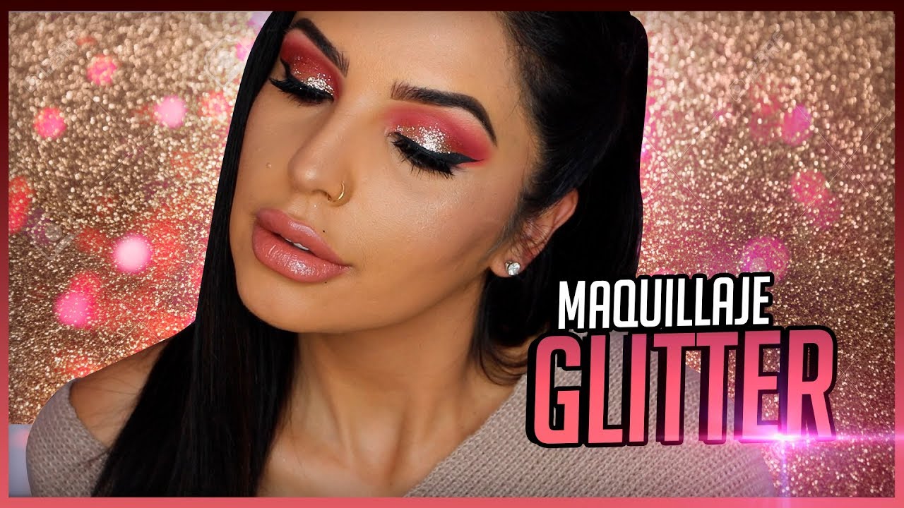 ESTO ES LO QUE ESTA DE MODA !! - MAQUILLAJE CON GLITTER - Jackie Hernandez