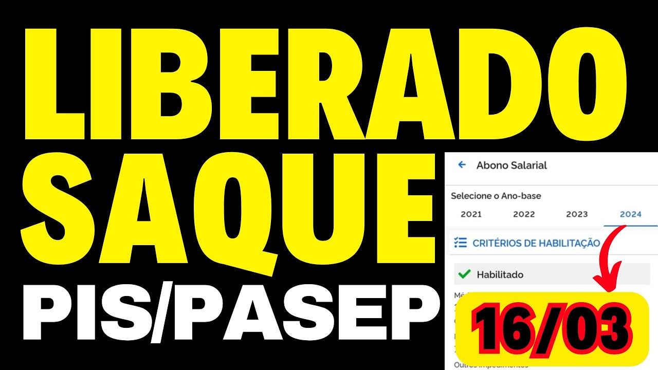 SAQUE PIS/PASEP 2024 DISPONÍVEL NO BANCO - LIBERADO PAGAMENTOS DO ABONO SALARIAL CALENDÁRIO 2026