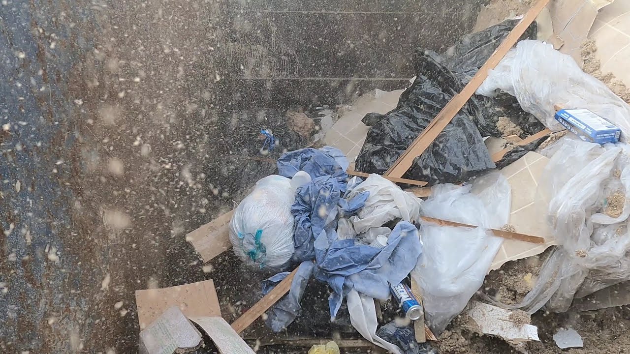 Compacting Household Garbage & Insulation | Pure ASMR