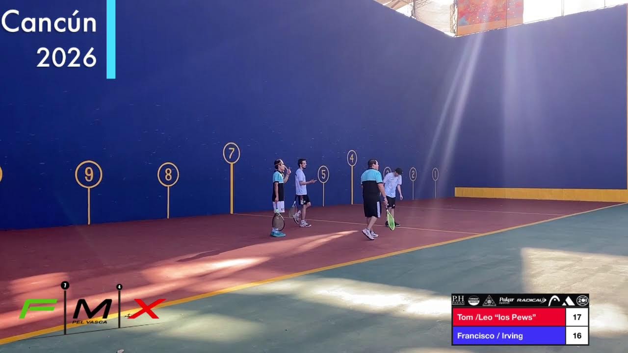 Abierto Nacional de Frontenis  Cancún 2026  “Raquet Club”  Tom/Leo VS Irving/Francisco