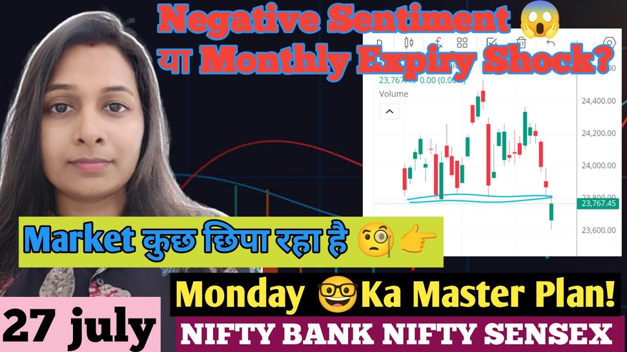 Nifty Prediction and Bank Nifty Analysis for Monday Stock Market for July 27