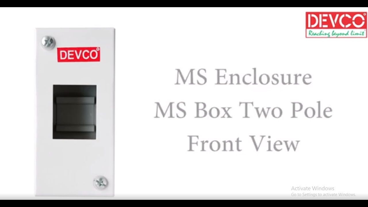 2 Way SPN Single Door MCB Box - DEVCO