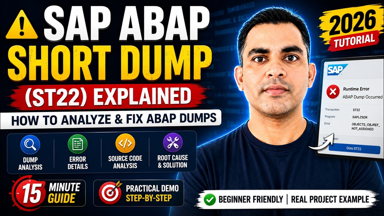 Разбор SAP ABAP Short Dump (ST22) | Как анализировать и исправлять дампы ABAP | Практическое руко...