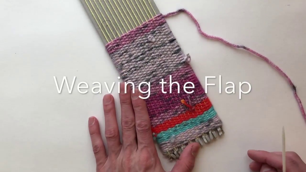 Weaving pouch 2: making flap and removing from loom