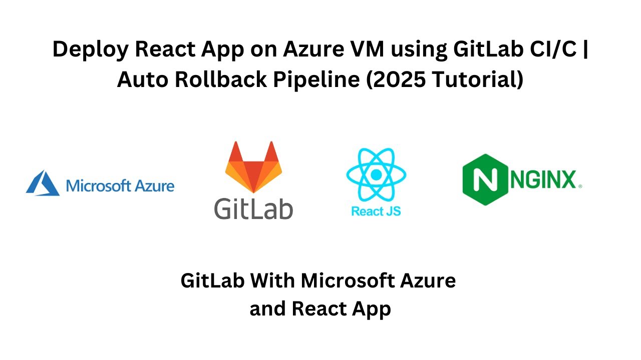 Deploy React App on Azure VM / GitLab CI/CD & NGINX | Auto Rollback 2025 Tutorial (New!)