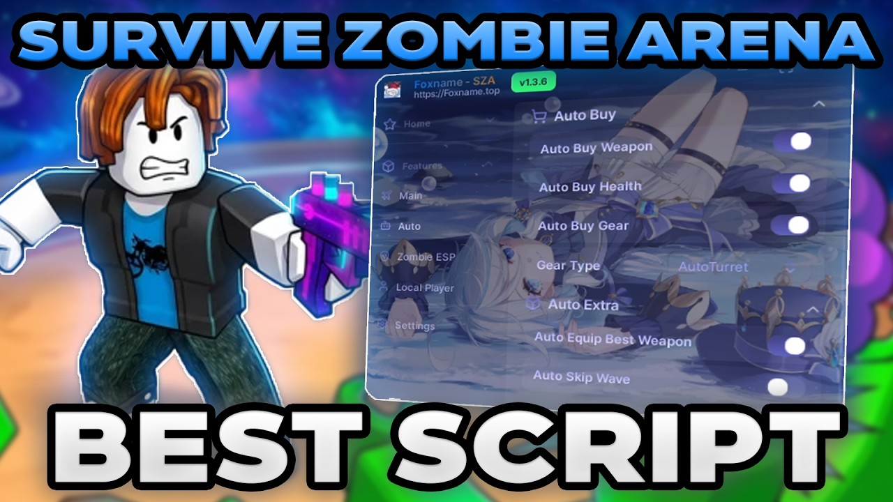 [🧟NO KEY] Survive Zombie Arena Script | Instant Kill All, Auto Collect Shard, Silent Aim & More!