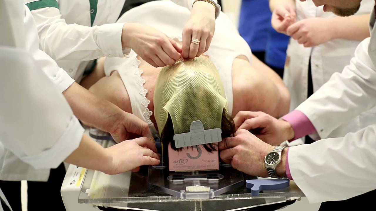 Cyberknife radiosurgery treatment for brain tumor