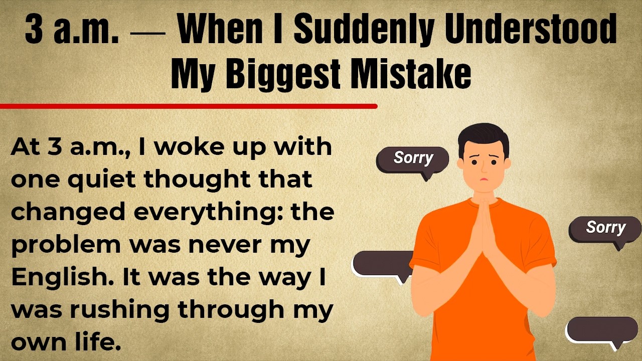 3 a.m. — When I Suddenly Understood My Biggest Mistake || Graded Reader