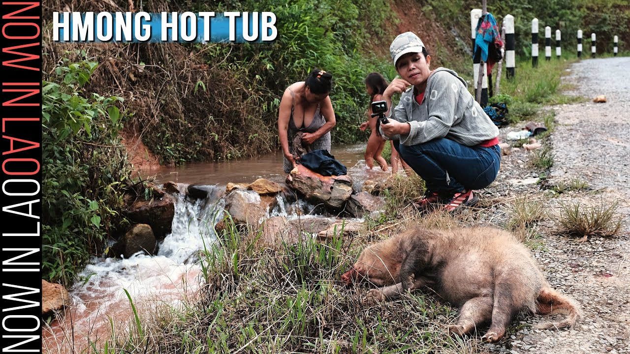 Hmong Hill Tribe's Roadside Bath Tub - Laos | Now in Lao