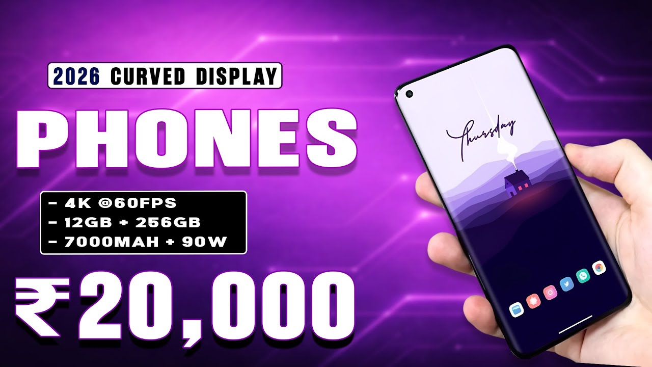 7000mAh + 12GB | Top 5 Best Curved Display Smartphone Under 20000 in 2026| Best Phone Under 20000