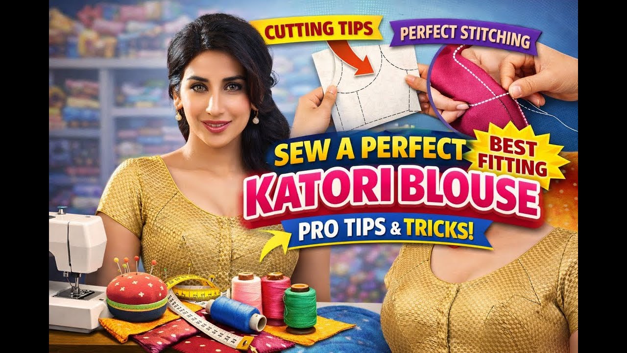 perfect katori blouse cutting and stitching | katori blouse cutting करने का सबसे आसान और सही तरीका