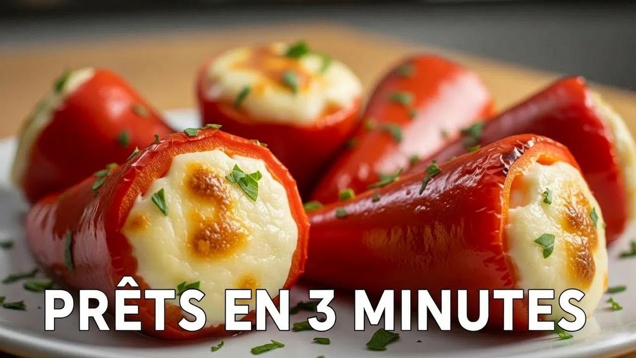 3 ingrédients, 3 minutes : des poivrons farcis faciles et trop bons !