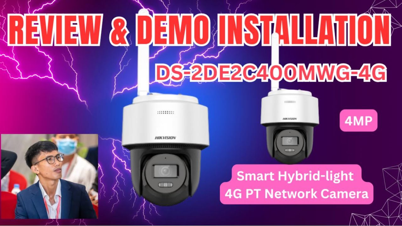 Hikvision DS-2DE2C400MWG-4G - PTZ Camera | 4MP Fixed Outdoor Smart Hybrid-light 4G PT Network Camera