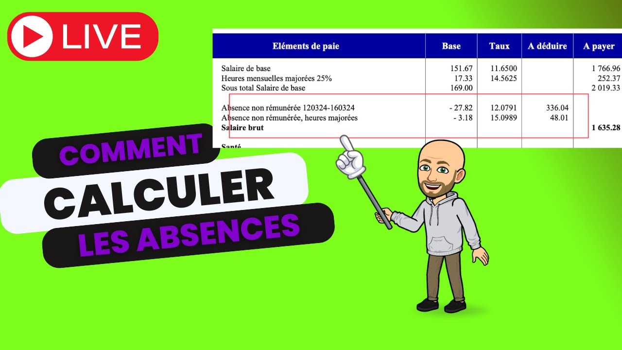 Calculer les Absences sur le Bulletin de Paie