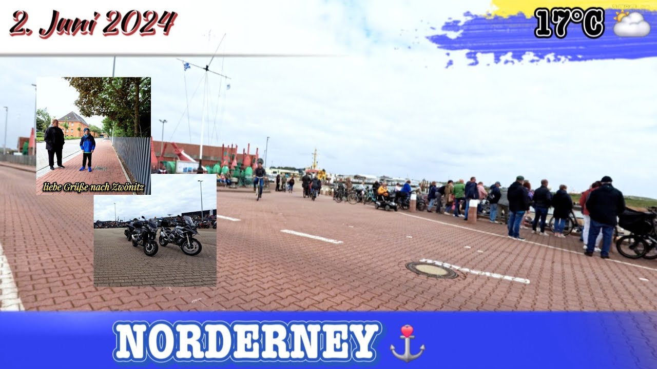 Norderney, Inselimpressionen Sonntag Vormittags, verlängertes Clubwochenende, Bikertreffen am Hafen