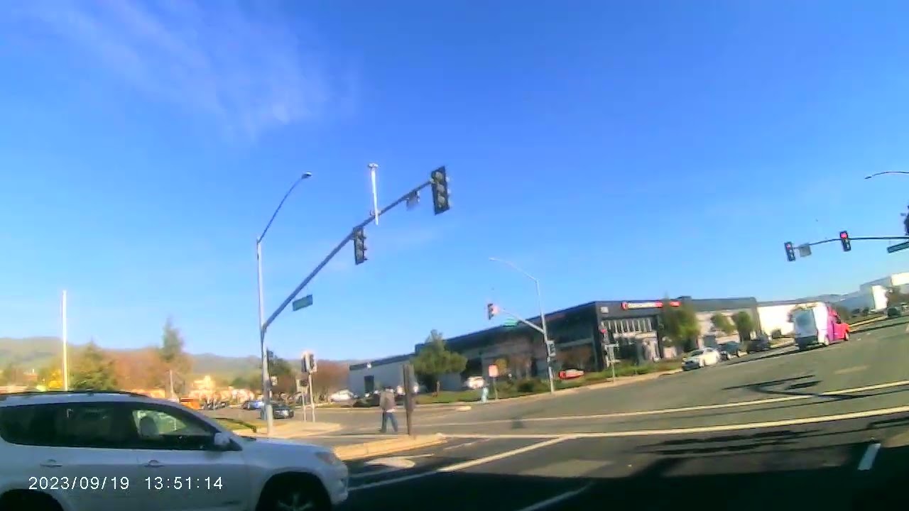 Weekday sun and below cold weather in California, USA