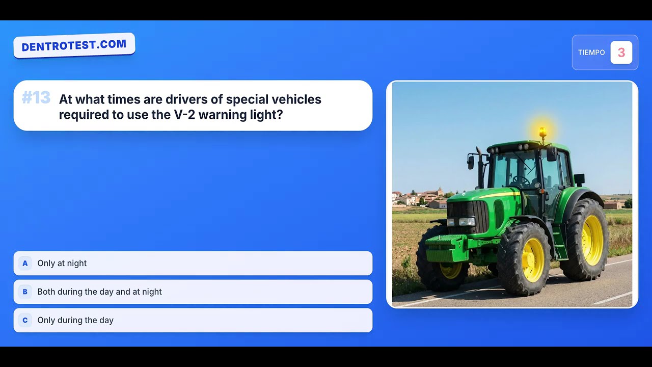DGT Driving Test 2026 🚗 Lights & Signals | 20 Key Questions for the Spanish Theory Exam