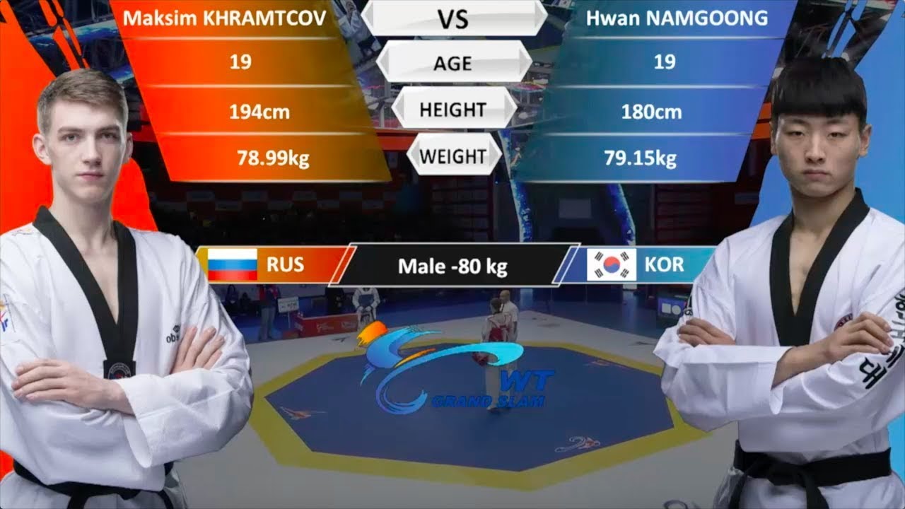 M-80kg | Maksim KHRAMTCOV (RUS) VS Hwan NAMGOONG (KOR)    | 2017-2018 Season WT Grand Slam Finals