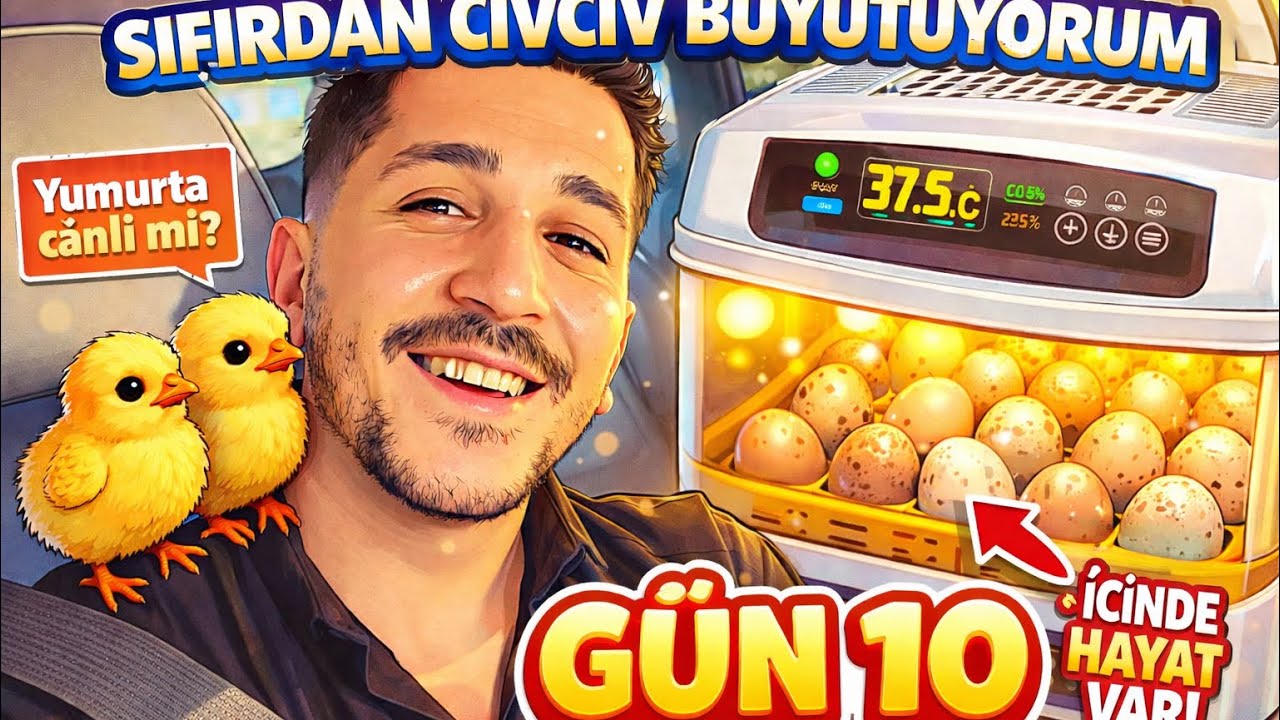 Sıfırdan Civciv Büyütüyorum – Gün 10 | Yumurtada Hayat Başladı mı?