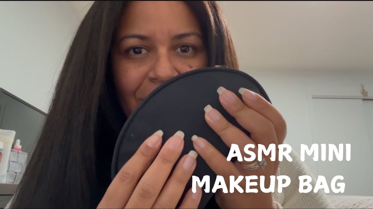 ASMR Lofi |My Mini Makeup Bag|Not Fancy🙈|Tapping Scratching Sounds With My Natural Nails|Whispering